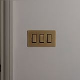 3G Two Way Rocker Switch - Antique Brass Black