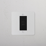 USB C+C Socket - Paintable Black