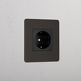 Bronze Luxury Shuko Socket Black