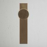 Onslow Long Plate Fixed Door Knob - Antique Brass  