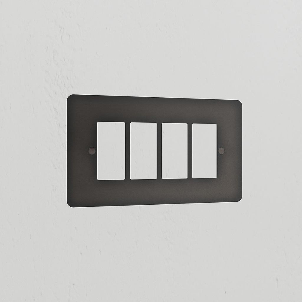 4G Rocker Switch Plate - Bronze