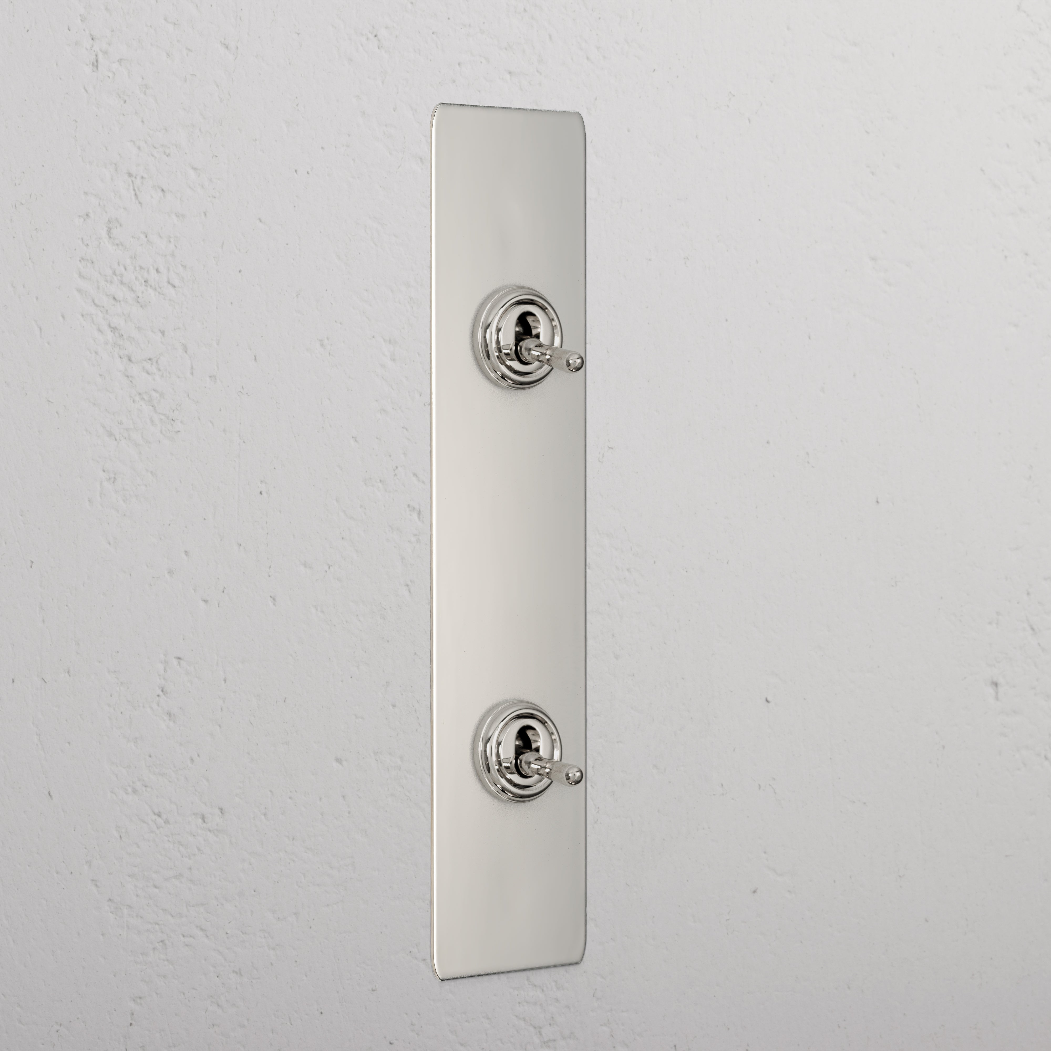 2G Architrave Two Way Toggle Switch - Polished Nickel 