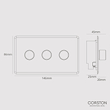 3G Two Way Dimmer Switch - Clear Polished Nickel