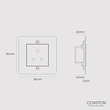5A Light Socket - Polished Nickel Black