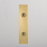 2G Architrave Two Way Toggle Switch - Antique Brass