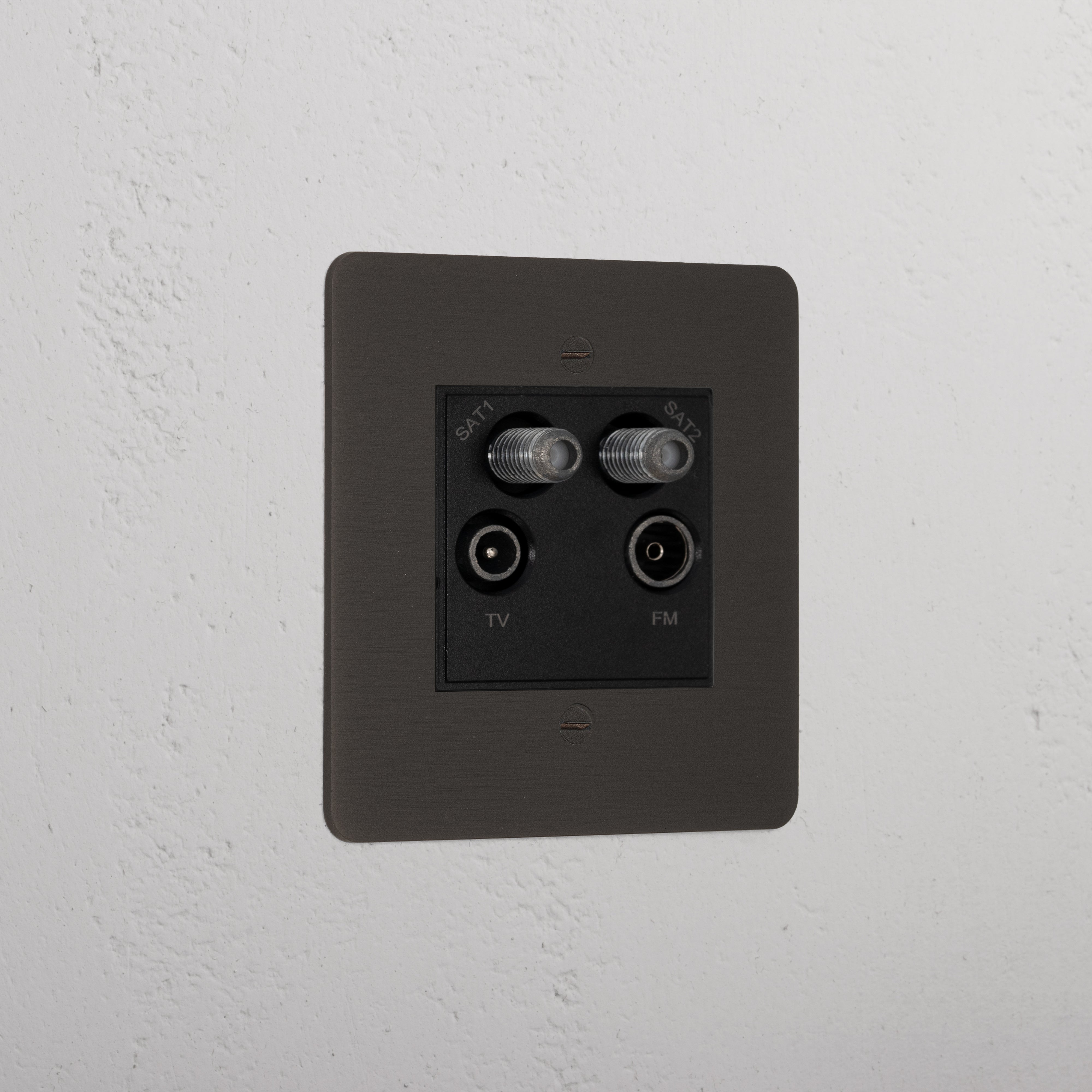 Bronze Designer Aerial Socket On White Background
