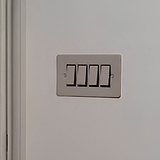 4G Two Way Rocker Switch - Polished Nickel Black