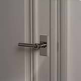Harper Short Plate Sprung Door Handle - Polished Nickel
