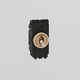 Two Way Toggle Switch - Antique Brass