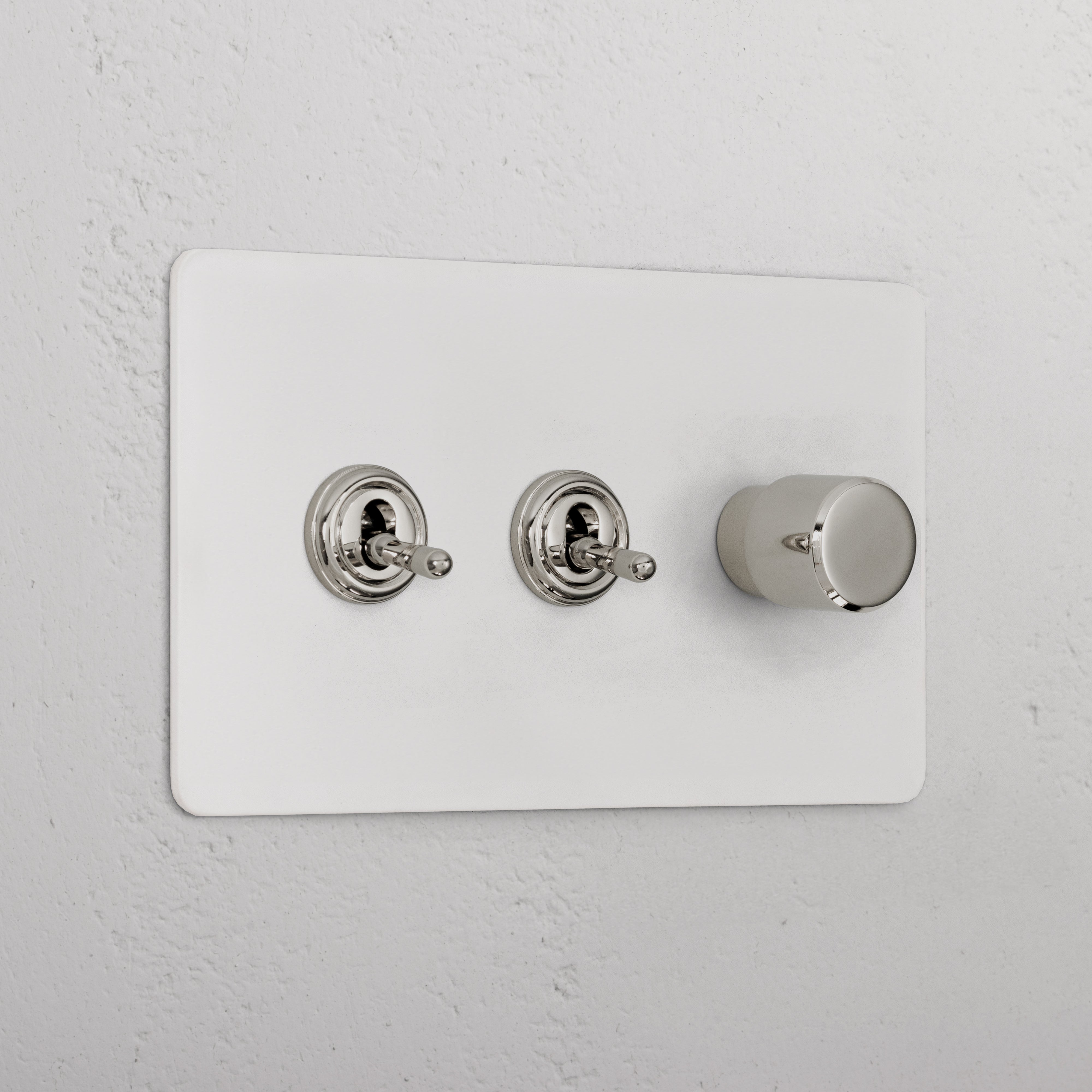 3G Mixed Switch 2T1D - Paintable Polished Nickel