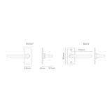 Clayton Short Plate Fixed Door Handle - Bronze  