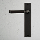 Digby Long Plate Sprung Door Handle - Bronze  
