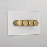 4G Dimmer Switch _ Paintable Antique Brass