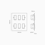 6G Two Way Rocker Switch - Clear Antique Brass Black