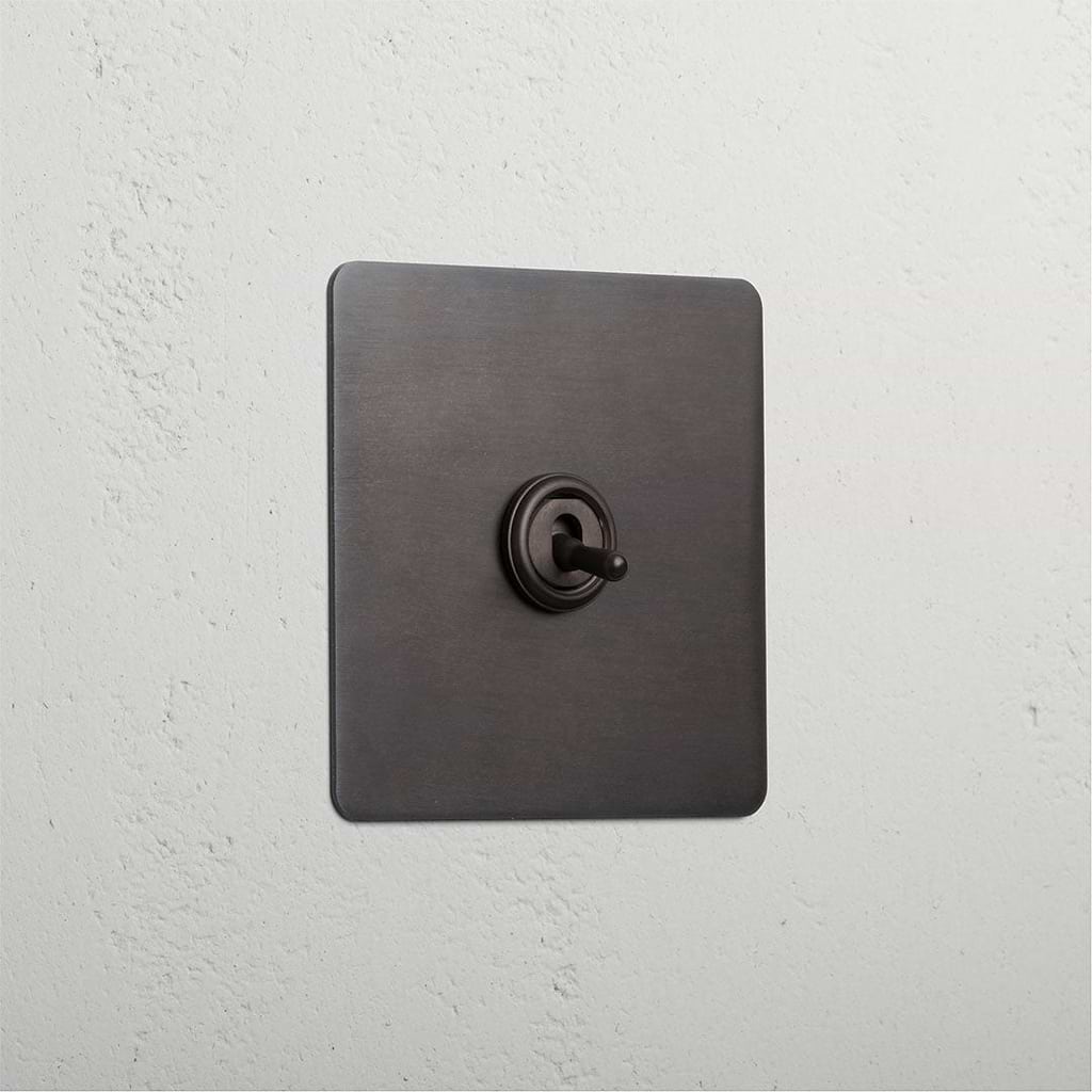 1G Retractive Toggle Switch - Bronze