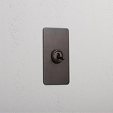 1G Architrave Retractive Toggle Switch - Bronze