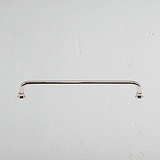 Polished Nickel Sycamore Furniture Handle On White Background