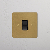 45A Cooker Switch - Antique Brass Black