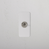 1G Architrave Two Way Toggle Switch - Paintable Polished Nickel