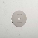 Polished Nickel Sample Finish On White Background