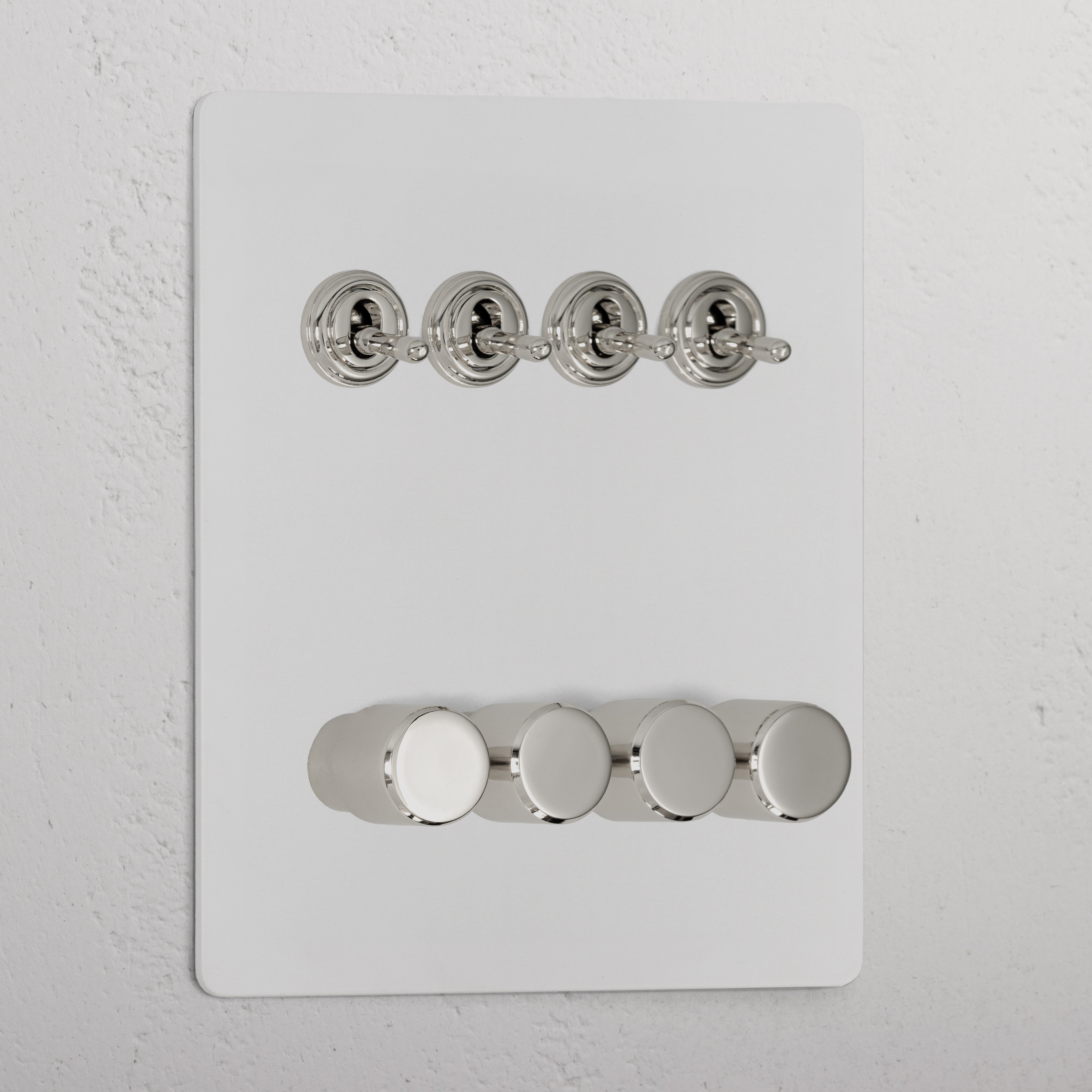 8G Mixed Switch 4T4D _ Paintable Polished Nickel