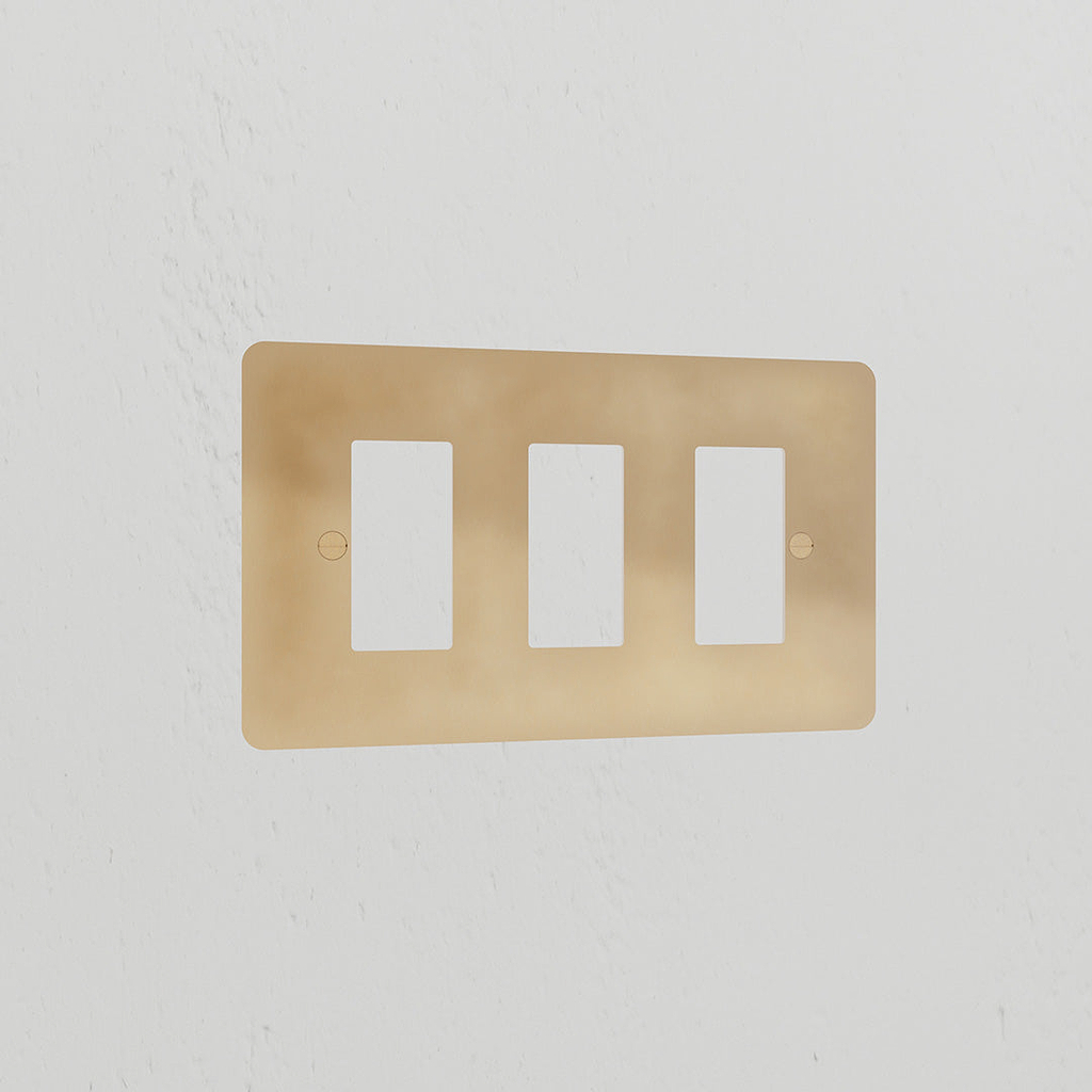 3G Rocker Switch Plate - Antique Brass