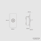 1G Architrave Centre Retractive Toggle Switch - Clear Bronze