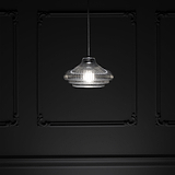 Brookfield Medium Pendant Light Fluted Glass - Polished Nickel