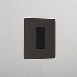Bronze Vintage Usb C+C Socket Black