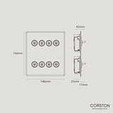 8G Two Way Toggle Switch - Clear Polished Nickel