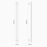 Milliner Furniture Handle 384mm - Polished Nickel
