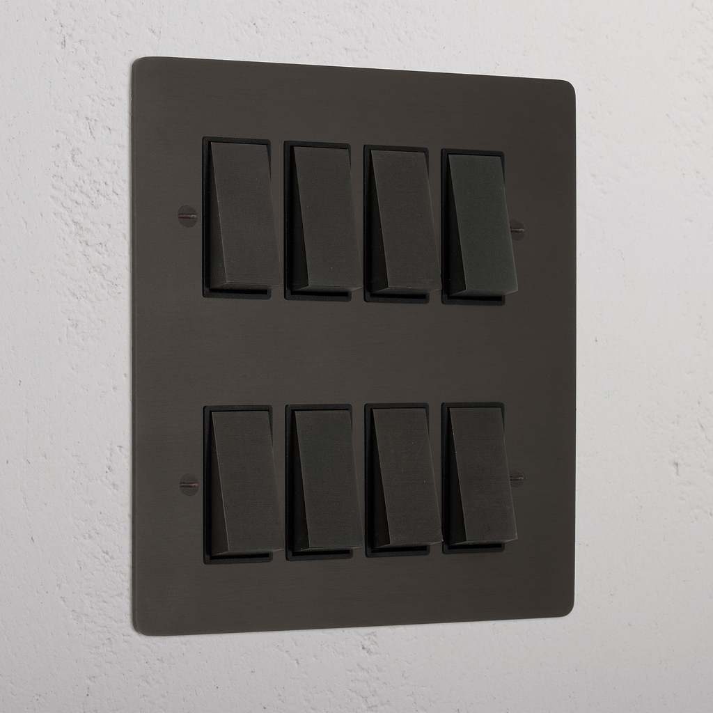 8G Two Way Rocker Switch - Bronze Black