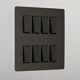 8G Two Way Rocker Switch - Bronze Black