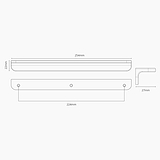 Oxford Furniture Handle 224mm - Polished Nickel