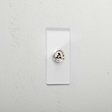 1G Architrave Intermediate Toggle Switch - Clear Polished Nickel