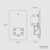 Shaver Socket - Polished Nickel Black