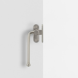 Southbank Casement Window Handle With Plate Left - Polished Nickel