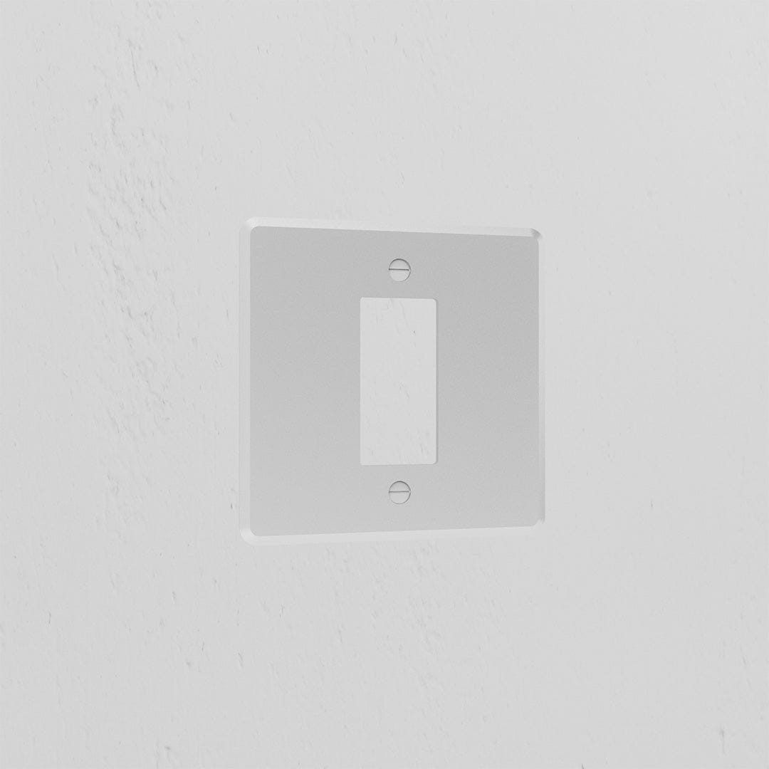 1G Rocker Switch Plate - Clear White