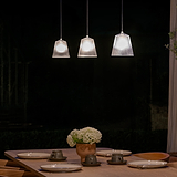 Richmond Medium Pendant Light Fluted Glass - Polished Nickel