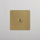 1G Two Way Toggle Switch - Antique Brass