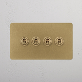 4G Two Way Toggle Switch - Antique Brass