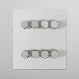 8G Dimmer Switch - Paintable Polished Nickel