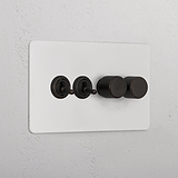 4G Mixed Switch 2T2D _ Paintable Bronze