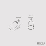 Perryn Single 50mm Spotlight - Polished Nickel
