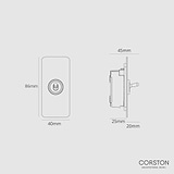 1G Architrave Two Way Toggle Switch - Clear Polished Nickel