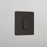 1G Two Way Rocker Switch - Bronze Black