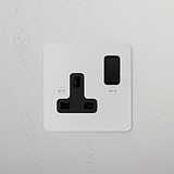 Single Socket UK - Paintable Black