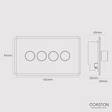 4G Two Way Dimmer Switch - Clear Polished Nickel