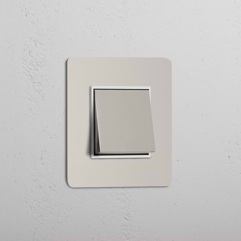 Taster – Lichtschalter: Wippschalter (ret) – Poliertes Nickel + Weiß