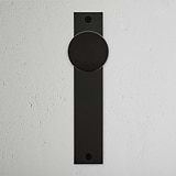 Onslow gefederter Türknauf langes Schild – Bronze 